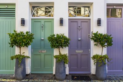 Colorful Door with Decorative Details